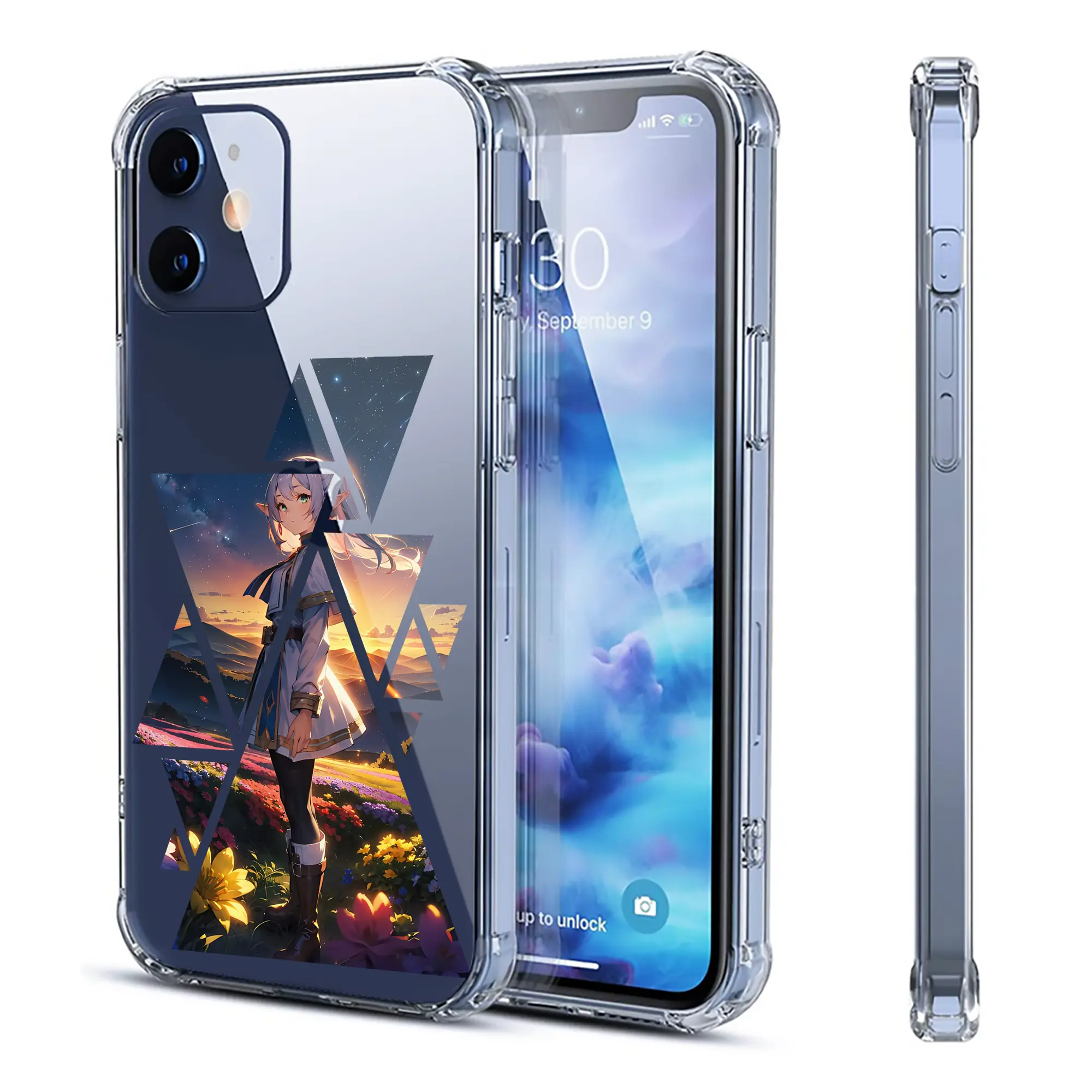 葬送のフリーレン（Frieren） グッズ,フリーレン（Frieren） - IPhone 12シリーズ対応 ・ 透明スマホケース ・ クリアソフトケース ・ TPU素材 ・ 耐衝撃 ・ 高密着 ・ 防汚 防指紋 ・ 簡単着脱